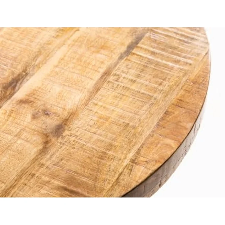 riess-ambiente Esstisch IRON CRAFT 80cm natur, Massivholz · rund · Küchentisch · Mangoholz – Bild 6