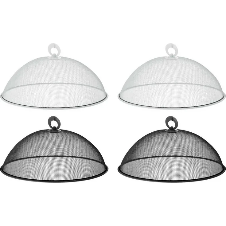 HAC24 Schutzhaube Speisen Abdeckhaube Speiseschirm Speisenhaube Fliegenhaube,(4-tlg) Metall Ø 30 cm