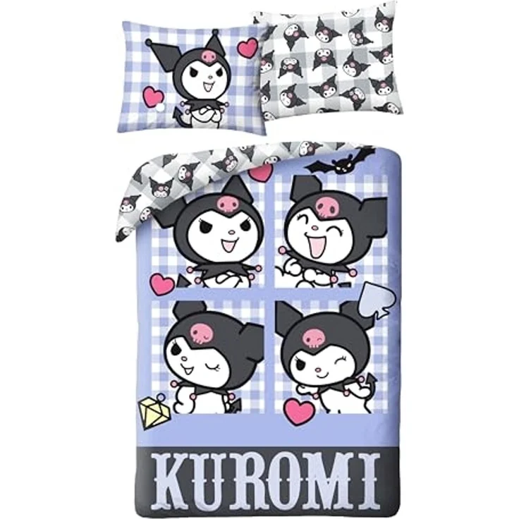 Hello Kitty Bettwäsche Set aus Mikrofaser Bettdeckenbezug 140 × 200 cm mit 70 × 90 cm Kissenbezug – Bild 2
