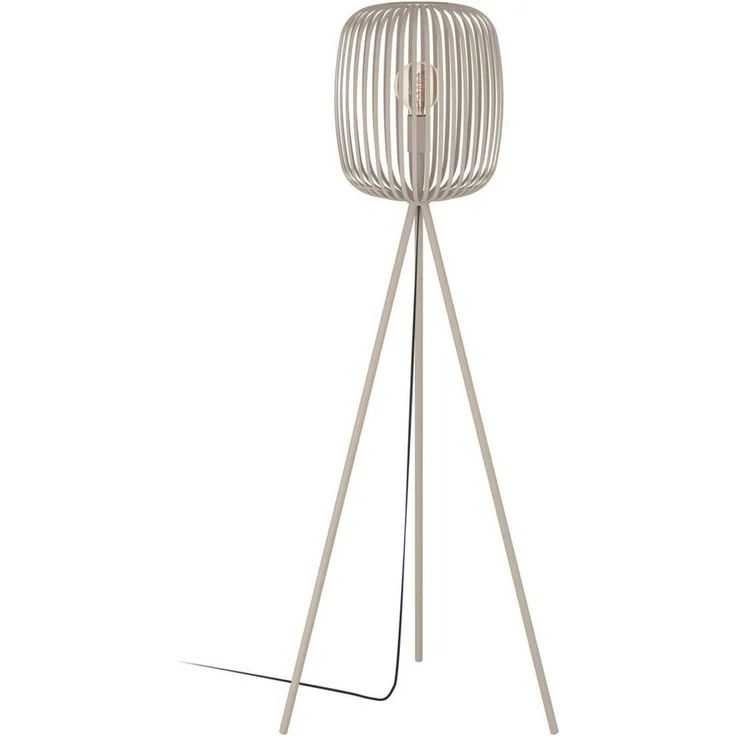 EGLO Stehlampe Stehleuchte ROMAZZINA, exkl. E27, Stahl, Stehlampe, Ein-/Ausschalter, ohne Leuchtmittel, Stativ Standleuchte, Dreibein, 140,5x32,5cm, Wohnzimmerlampe – Bild 2