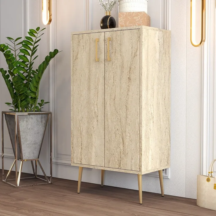 Skye Decor 'Prag - Travertine' Schuhschrank, Travertin, 60 x 111 x 35 cm