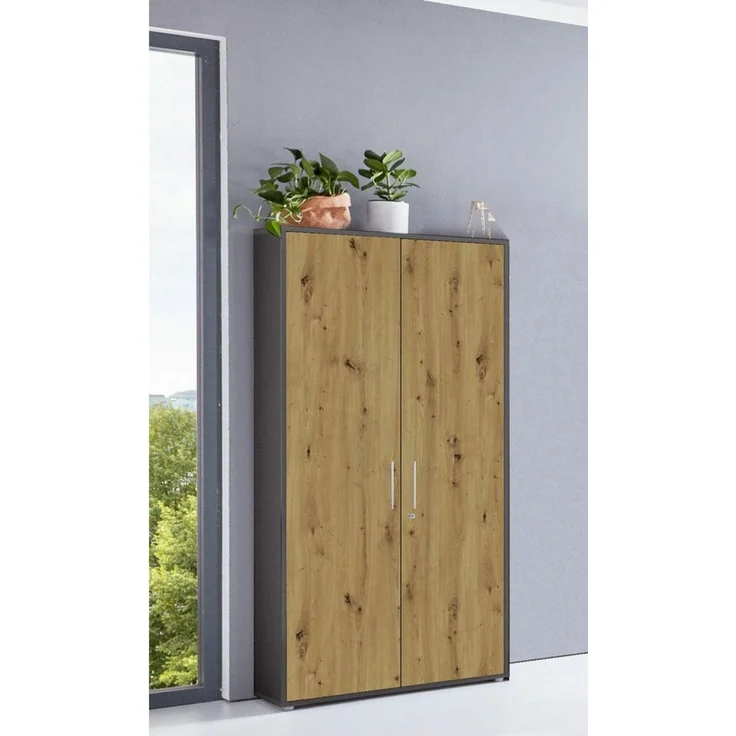 BMG Möbel Aktenschrank Büromöbel Office Edition 10 (Aktenschrank Regal Set, besteht aus 2x Aktenschrank und 1x Regal) mit viel Stauraum, abschließbar – Bild 3