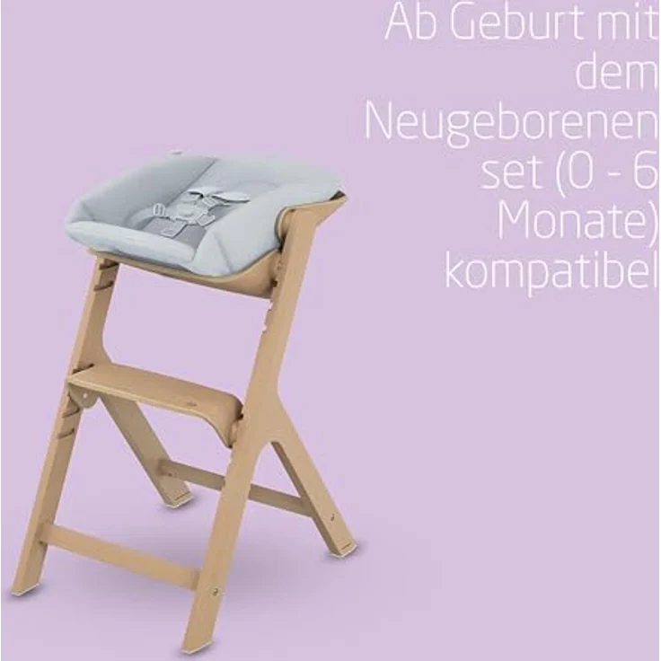 Maxi-Cosi Nesta, Hochstuhl ab Baby, Hochstuhl aus Holz, nach hinten verstellbarer Hochstuhl, wächst mit Ihnen bis zu 99 Jahren, Natural Wood – Bild 8