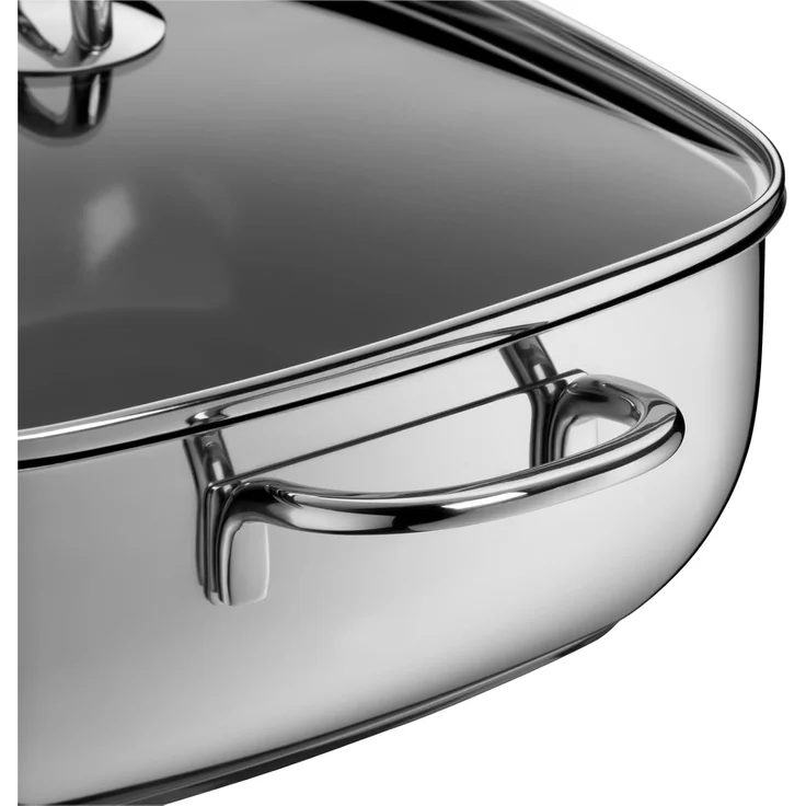 Silit 'Silit Studio' Schmorkasserolle mit Glasdeckel, Edelstahl silber, 29x29 cm – Bild 3