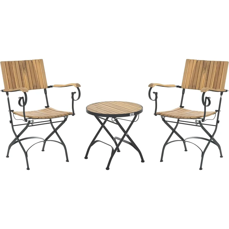 Bistro Set klappbar LASCARI Akazienholz Hellbraun – Bild 1