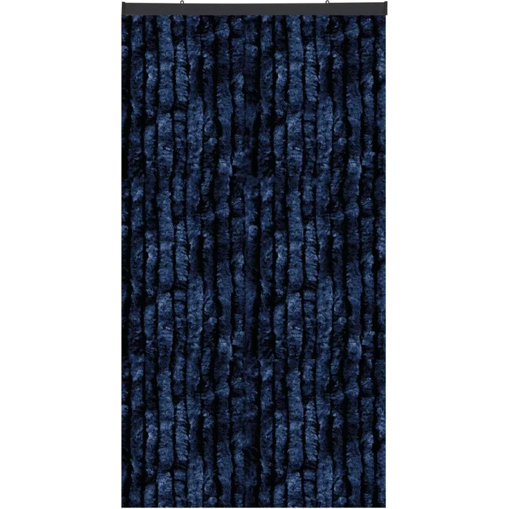 Flauschvorhang in Sondergröße - Türvorhang Breite: 120cm - Länge: 275cm, Dunkelblau