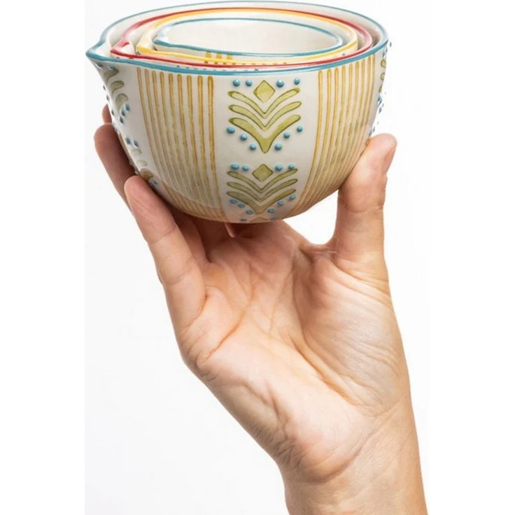Tranquillo Milchkännchen Steinzeug 4er Set ORIENTAL 300/200/150/100 ml spülmaschinengeeignet, (Kännchen-Set, 4-teiliges Kännchen-Set), Handaufgebrachte Dekore im orientalischen Stil, mikrowellengeeignet – Bild 2