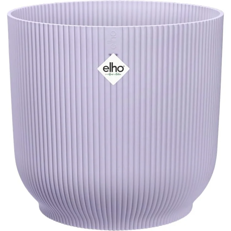 elho Vibes fold rund 22cm Blumentopf - Soft Lilac | Ø 22 x H 20.2 cm | Für den Innenbereich geeignet | 100% recycelter Kunststoff
