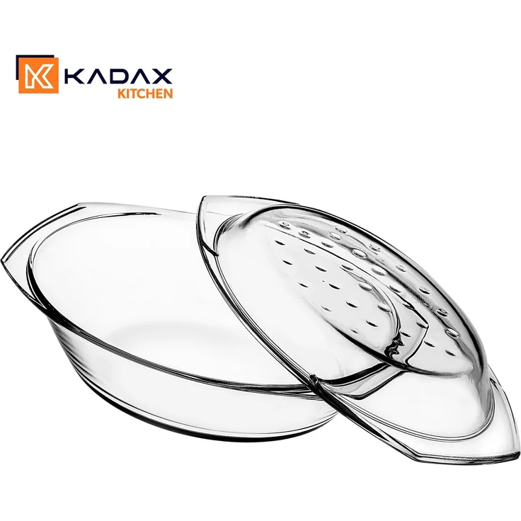 KADAX 2,9 l ovale Glas-Backform mit Deckel – Bild 7