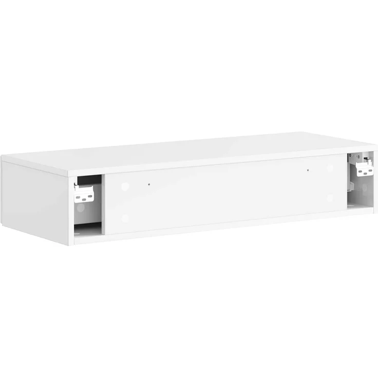 vidaXL Wandmontierter Beistelltisch Hochglanz Weiß 87,5 x 34,5 x 17 cm 898669 – Bild 7