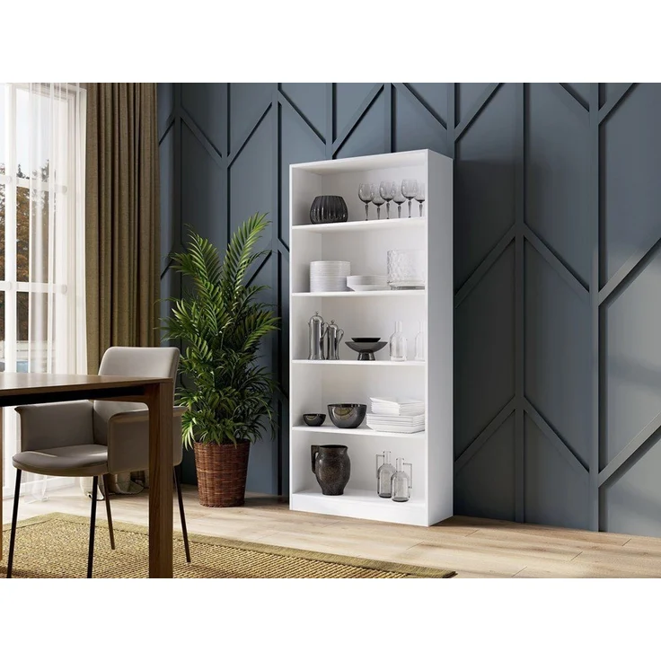 ibonto BÜCHERREGAL Laminierte Weiß Erhältlich in verschiedenen Größen (H 182 x T 30 x B 80 cm) – Bild 3