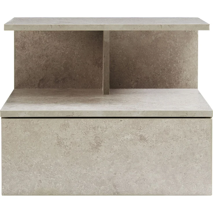 Nachttisch hängend Amberg mit Schublade Betonoptik, hell [en. casa] – Bild 6