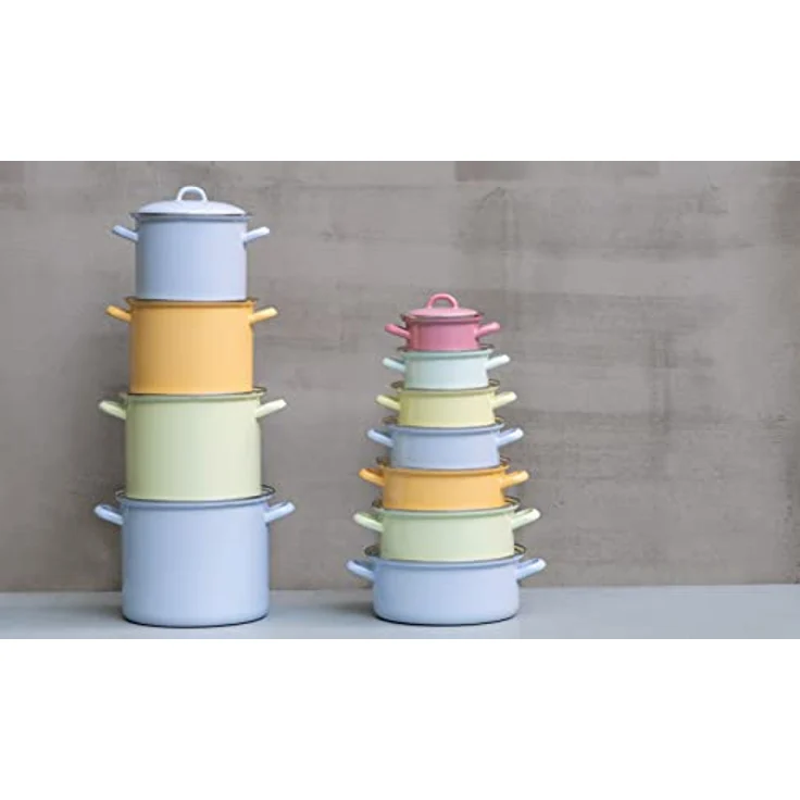 Riess Topf mit Chromrand 18cm 3 L pastell modra – Bild 4