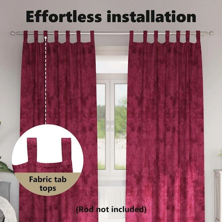 vidaXL Samtvorhänge 2 stk. Weinrot 260 x 140 cm Samt 4107717 – Bild 6