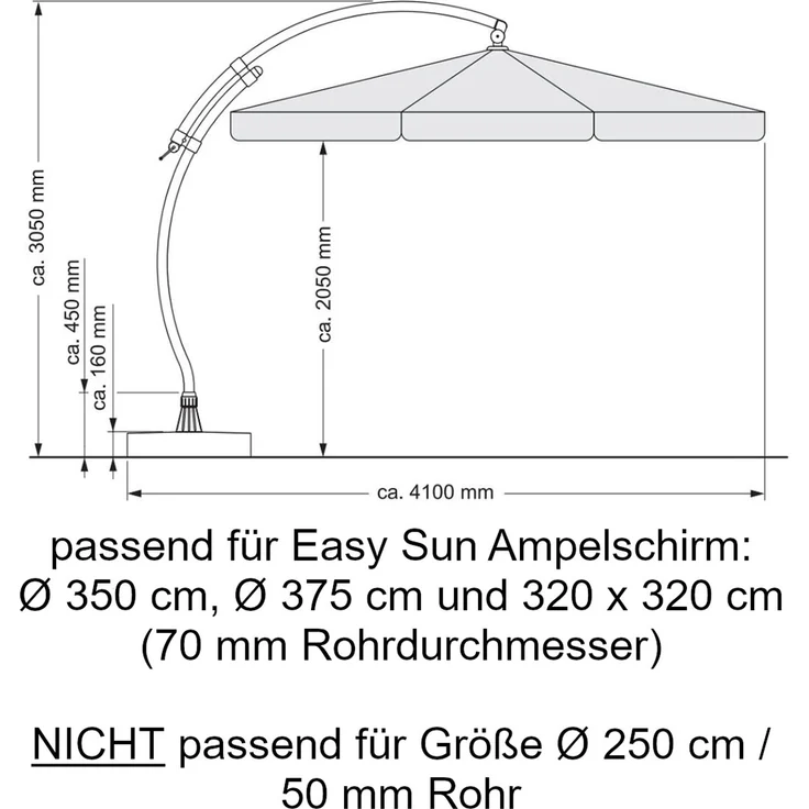 Sun Garden Überwurfmutter zu Easy Sun Schirmständer anthrazit (70 mm Rohrdurchmesser) – Bild 2