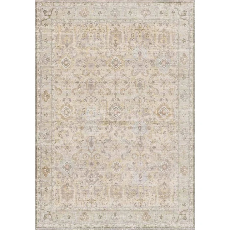 Bamyum Teppich Ryella Teppich mit Chenille Druck, Waschbarer Antibakteriell Teppich, Einzelstück – Bild 5
