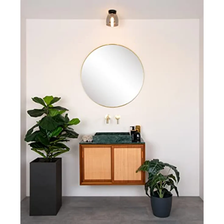 Lucide TYLER Deckenleuchte Badezimmer, Ø 16,1 cm, 1xG9, IP44, Schwarz, dimmbar, Glas – Bild 4