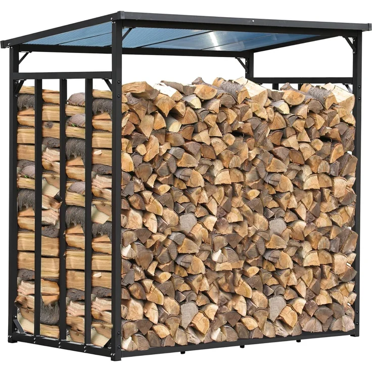 Quick Star Kaminholzregal Kaminholzregal 185x100x185 cm XXXL, BxTxH:185x100x185 cm, (1-St), Schwerlast getestet mit 3500kg – Bild 1