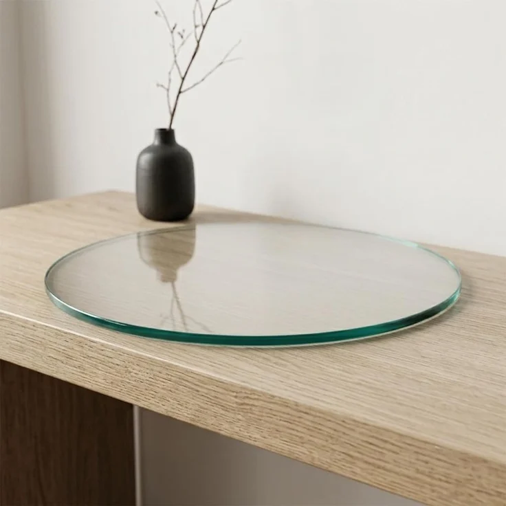Glasplatte TERRY 60cm Rund 6mm Gehärtetes Glas Scheibe Bodenplatte Glasscheibe – Bild 5