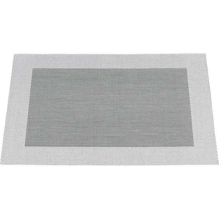 ASA Selection 78088076 Weboptik Tischset, 46 x 33 cm, Polychlorid, silber/schwarz