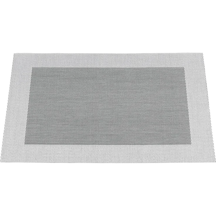 ASA Selection 78088076 Weboptik Tischset, 46 x 33 cm, Polychlorid, silber/schwarz