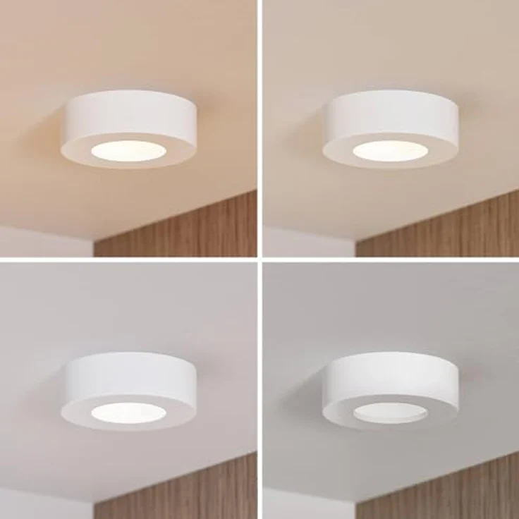 PRIOS LED Deckenleuchte Edwina, moderne Aluminiumlampe in Weiß, 1-flammig, ideal für Badezimmer und Wohnräume – Bild 5