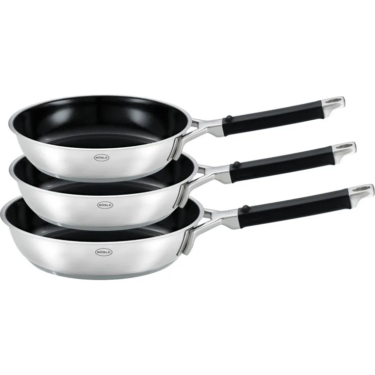 RÖSLE Pfannen-Set Silence® Pro Bratpfannen-Set Keramik ProCeraPlus 3tlg. 20, 24 & 28 cm