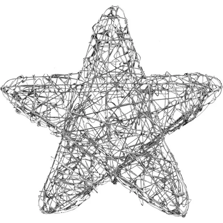 STAR TRADING LED Dekolicht, LED Outdoor-Leuchtstern,Ole', handgefertigt, silber, Ø 63cm