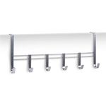 ZELLER PRESENT Türhängeleiste Metall verchromt 6 Haken 51x8x20,5cm silber