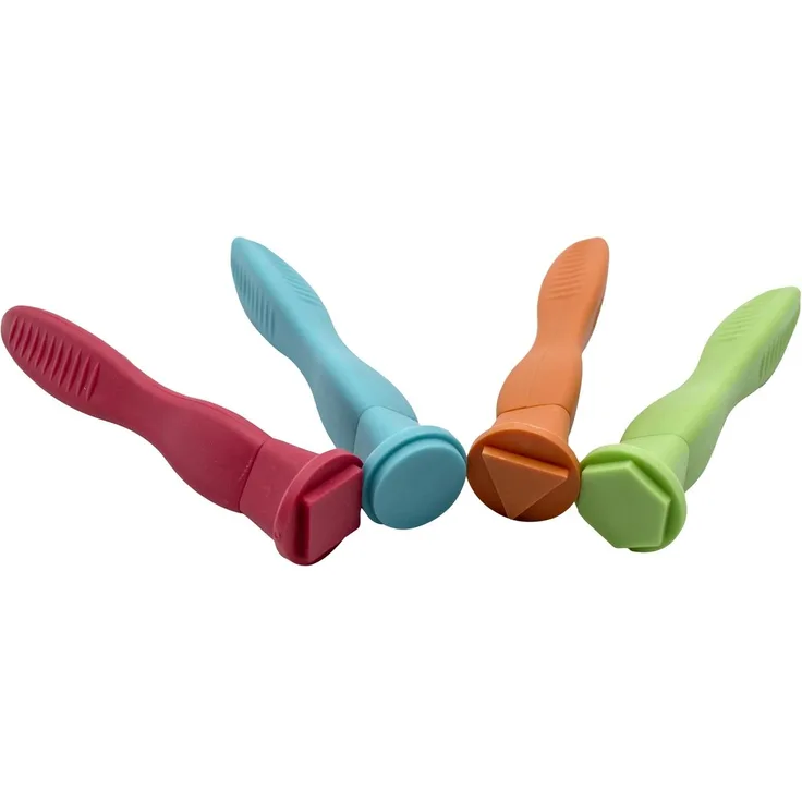 EDUPLAY 370028 Soft Grip Geo Stempel 4er Set, mehrfarbig