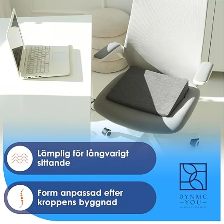 DYNMC you Keilkissen Stuhl - Test SEHR GUT - Sitzkissen Stuhl, Mit Physiotherapeuten Entwickelt - Ergonomisches Sitzkissen, Sitzerhöhung Erwachsene Entlastet Rücken, Erhöht Sitzkomfort – Bild 9