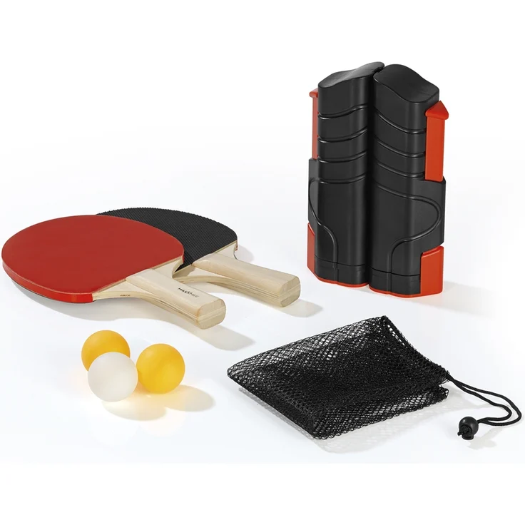 MAXXMEE Tischtennis-Set zum Mitnehmen - 7-tlg. - schwarz/rot – Bild 1
