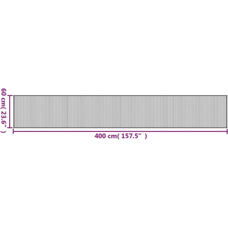vidaXL Teppich Rechteckig Braun 60x400 cm Bambus 376848 – Bild 8