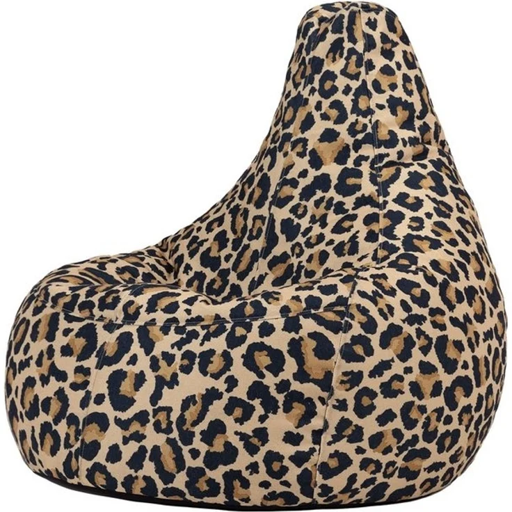 Icon Dalton Leopard Sitzsack, Webstoff, Gaming Sitzsack Erwachsene mit Füllung, Bean Bag, Lounge Sessel, Lounge Stuhl, Garten, Schlafzimmer, Wohnzimmer, Wohnzimmer Möbel – Bild 4