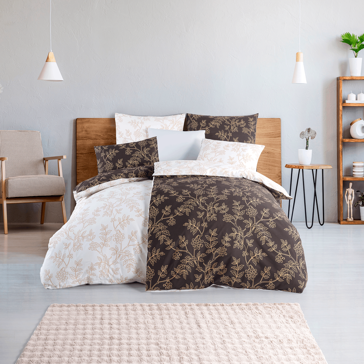 Bettwäsche Set Nora Polycotton, 135 x 200 / 80 x 80 cm, 2-teilig