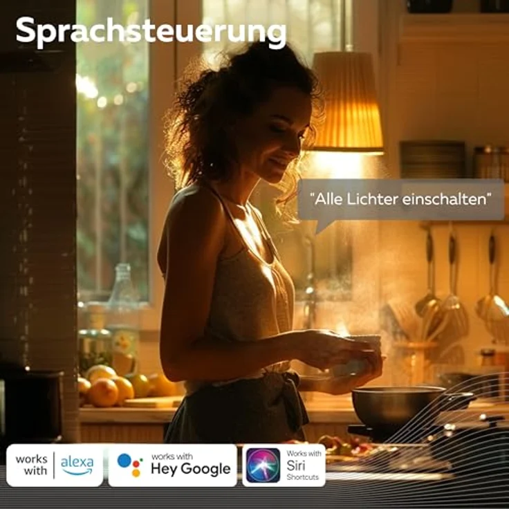 CALEX Smart LED Lampe E14 Filament warmweiß, dimmbar, WLAN App- & Sprachsteuerung, 450 Lumen – Bild 5