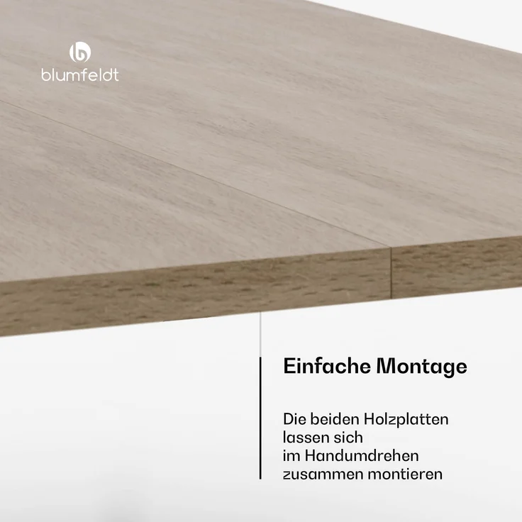 Blumfeldt Bearsdon Tischplatte 120x80 - Langlebige Holztischplatte, Kratzfest & Hitzebeständig, Ideal für Esszimmer - Modernes Kiefer-Finish, Perfekt für Industrielle & Minimalistische Räume – Bild 4