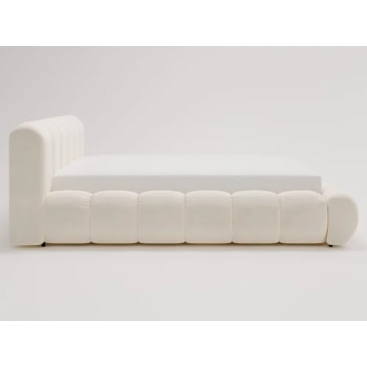 Graingold Polsterbett Doria, Creme, 140x200 cm, mit geräumigem Bettkasten und stabilem Holzrahmen – Bild 7