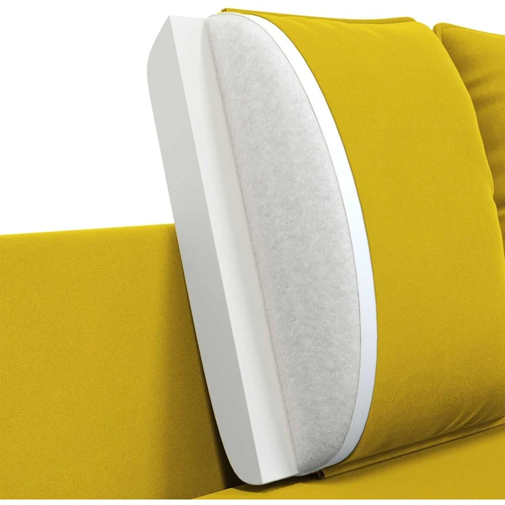 vidaXL 3-Sitzer-Sofa 3-Sitzer Gelb 222 x 81 x 89 cm Samt 42048649 – Bild 8