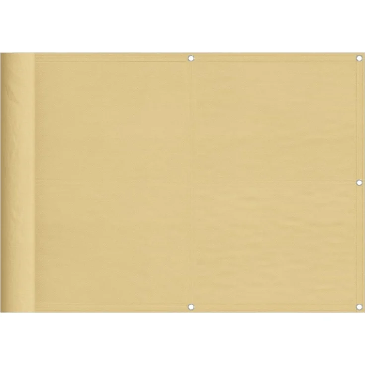 vidaXL Balkonsichtschutz Sandfarben 75x600 cm 100 % Polyester-Oxford 4000024 – Bild 6