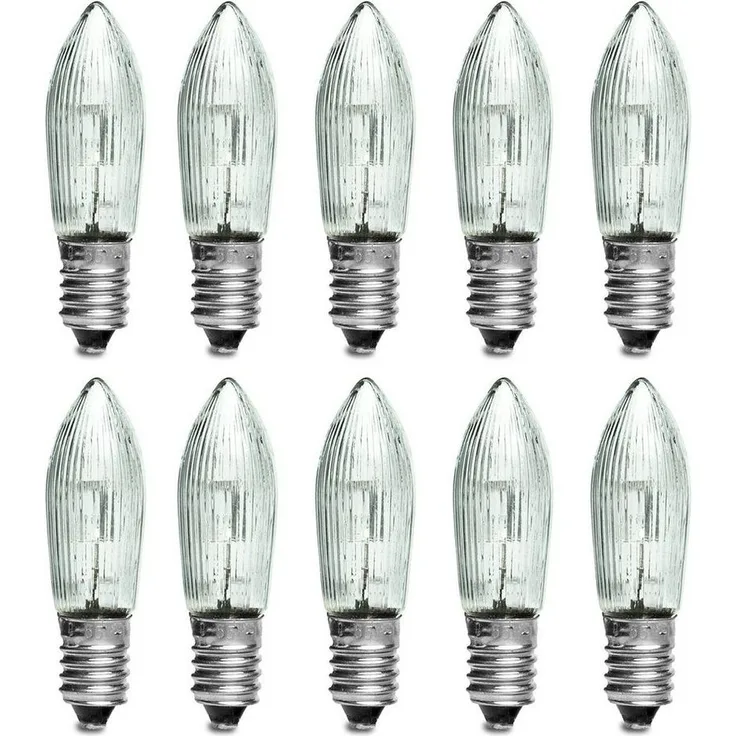 SIKORA Schwibbogen E10 LED Ersatzbirnen 10-55V 0,1W E10 10er Set