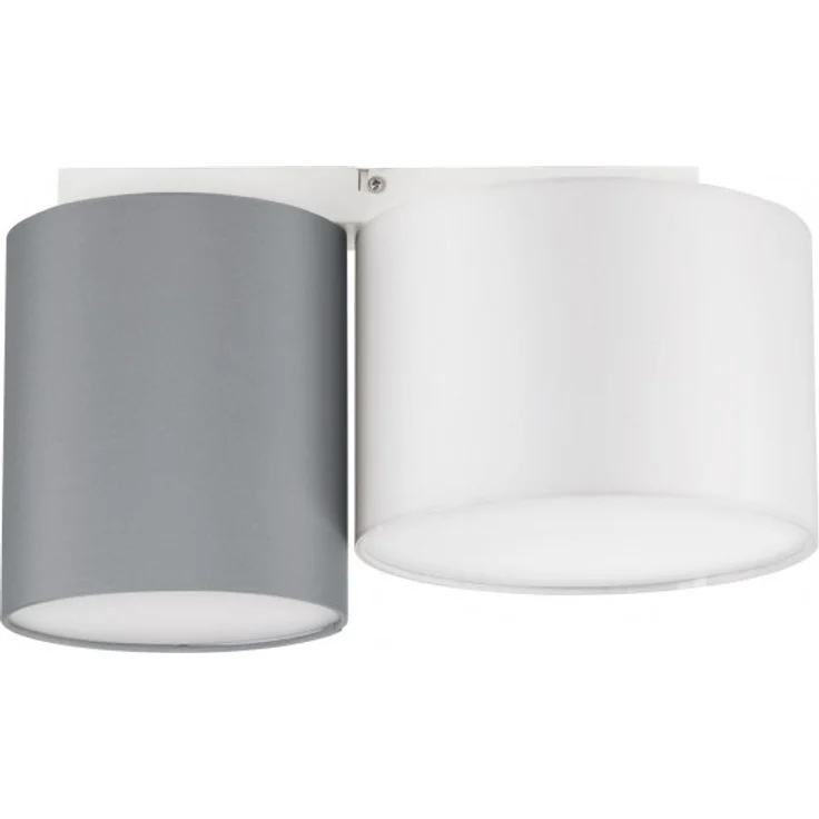 Nova Luce 9555804 BRYSON Deckenleuchte 2-flammig Weiss Grau E27 – Bild 2