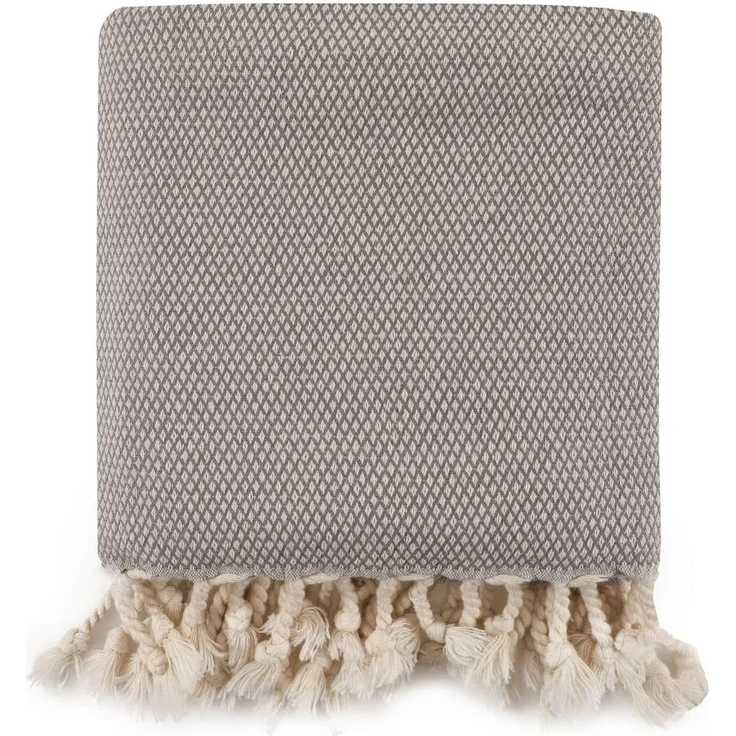 Mijolnir 'Likya - Grey' Fouta (Strandtuch), Grau, 95 x 190 cm – Bild 7
