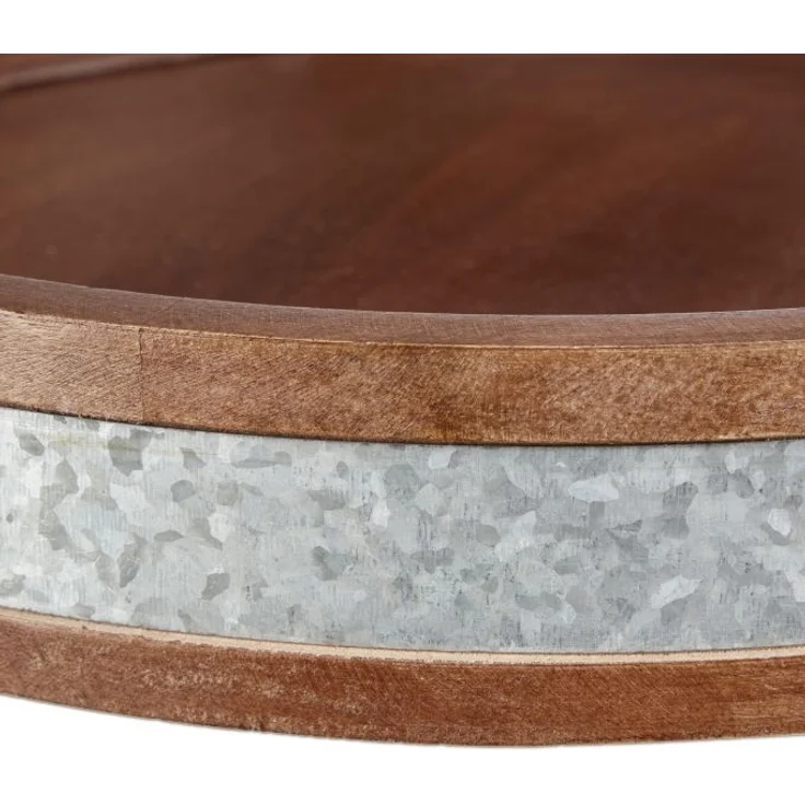 Mangoholz Tablett mit Metallrand – Bild 7