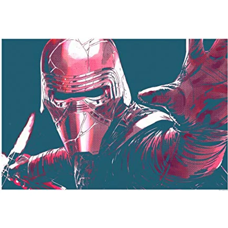 Komar Wandbild Star Wars Faces Kylo, Kunstdruck 70 x 50 cm aus hochqualitativem Fotopapier, geeignet für Kinderzimmer und Jugendzimmer, ohne Rahmen – Bild 1