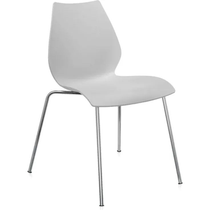 Kartell Maui Büro Stuhl, Hellgrau, 2er Set