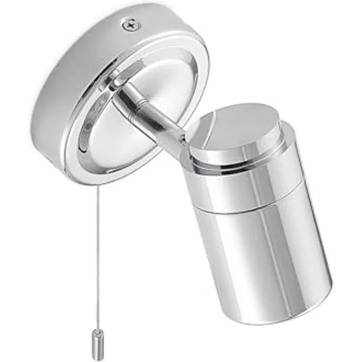 Lindby Wandleuchte Remilan, LED, Metall, Chrom IP44, 1x10 W LED