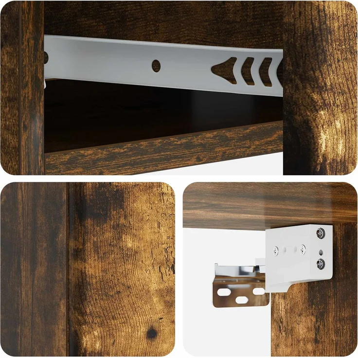 vidaXL Wandmontierter Beistelltisch Geräucherte Eiche Holzwerkstoff 899170 – Bild 7