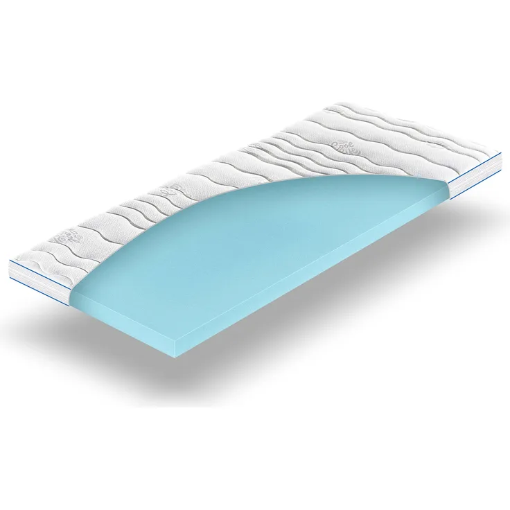 Betten-ABC MaGeTo 2000 – Gelschaumtopper mit 5 cm Gesamthöhe 7 cm, waschbarer Bezug, Größe: 120x200