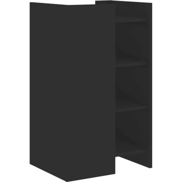 vidaXL Sideboard Schwarz 45x35x75 cm Holzwerkstoff 848382 – Bild 9